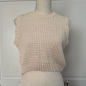Cropped sweater vest